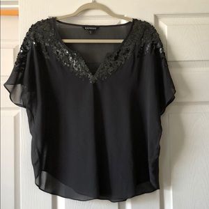 EXPRESS sheer sequin blouse. Only worn once.